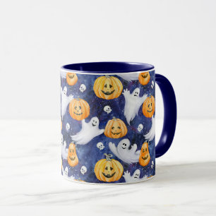 Halloween Watercolor Pattern Mug