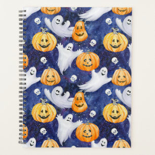 Halloween Watercolor Pattern Planner