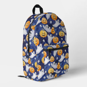 Halloween Watercolor Pattern Printed Backpack