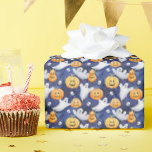 Halloween Watercolor Pattern Wrapping Paper