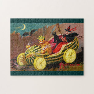 Halloween Watermelon Coach Jigsaw Puzzle