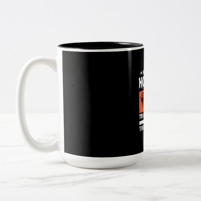 Halloween We Make Up Horrors Two-Tone Coffee Mug (Left)