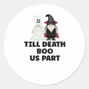 Halloween Wedding Anniversary - Till Death Boo Us  Classic Round Sticker