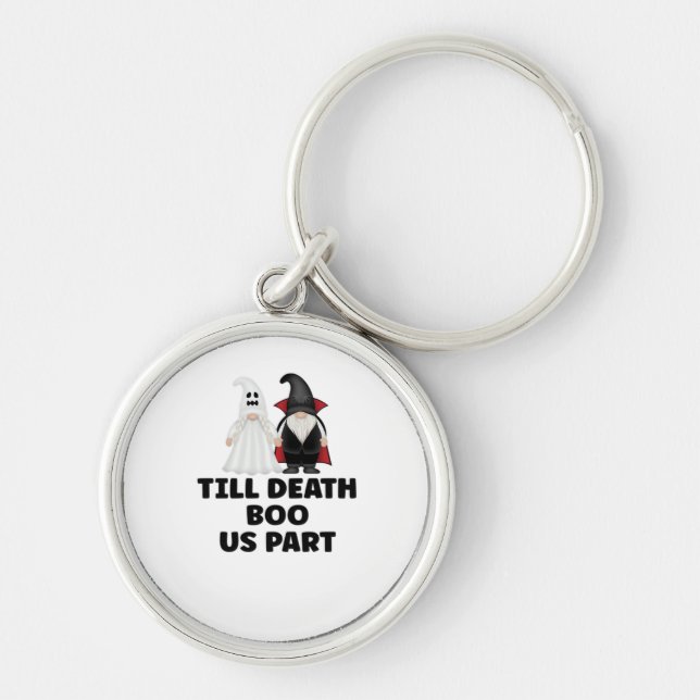 Halloween Wedding Anniversary - Till Death Boo Us  Key Ring (Front)