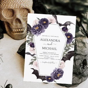 Halloween Wedding Autumn Fall Dark Invitation