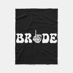 Halloween Wedding Bride Groom Skeleton Couple Matc Fleece Blanket
