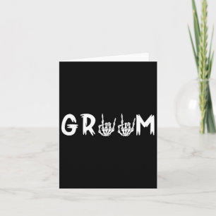 Halloween Wedding Bride Groom Skeleton Till Death Card