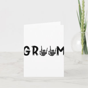 Halloween Wedding Bride Groom Skeleton Till Death  Card