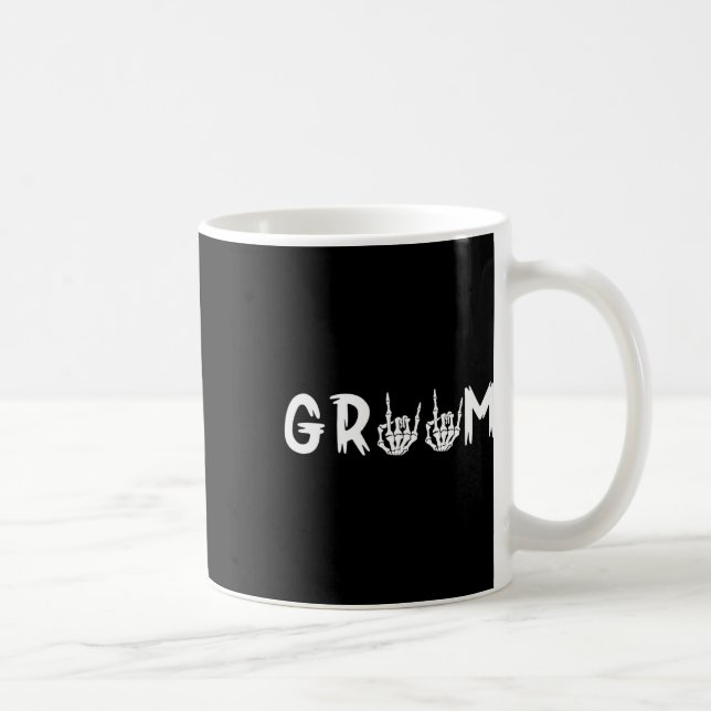 Halloween Wedding Bride Groom Skeleton Till Death  Coffee Mug (Right)