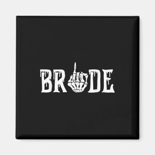 Halloween Wedding Bride Groom Skeleton Till Death  Magnet