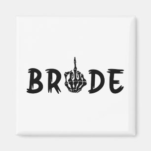 Halloween Wedding Bride Groom Skeleton Till Death Magnet