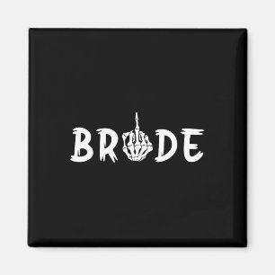 Halloween Wedding Bride Groom Skeleton Till Death Magnet