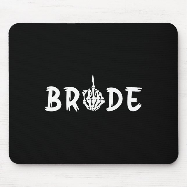 Halloween Wedding Bride Groom Skeleton Till Death  Mouse Mat (Front)