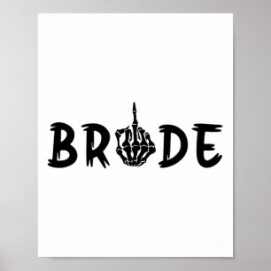 Halloween Wedding Bride Groom Skeleton Till Death Poster
