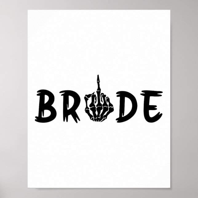 Halloween Wedding Bride Groom Skeleton Till Death  Poster (Front)