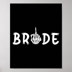 Halloween Wedding Bride Groom Skeleton Till Death Poster