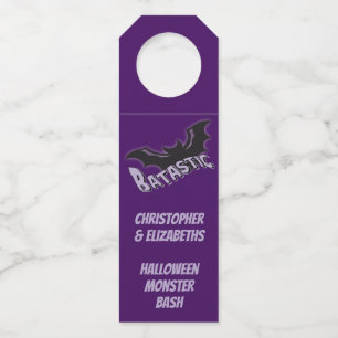 Halloween Wedding Costume Party Bat Bottle Tag