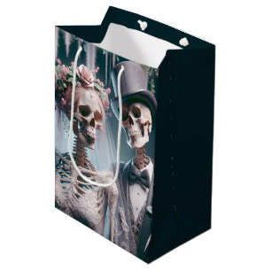 Halloween Wedding Couple Medium Gift Bag