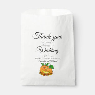 Halloween Wedding Custom Names & Text Cookie & Tea Favour Bags
