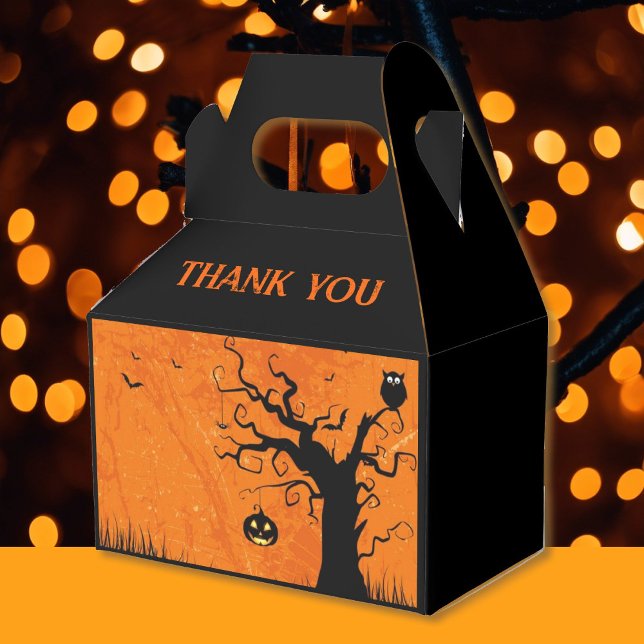 Halloween Wedding Custom Names & Text Scary Tree Favour Box (Creator Uploaded)