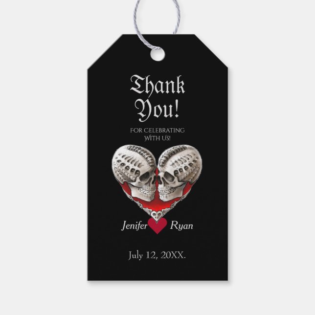 Halloween Wedding Favour Thank You Gift Tag (Front)
