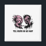Halloween Wedding Gothic Bride Groom Zombies Till  Magnet<br><div class="desc">Halloween Wedding Gothic Bride Groom Zombies Till Death</div>