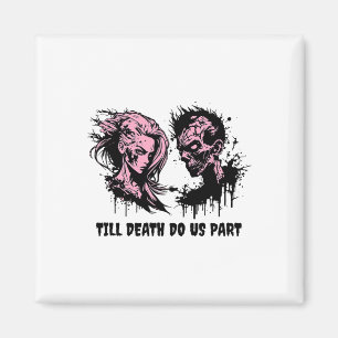 Halloween Wedding Gothic Bride Groom Zombies Till  Magnet