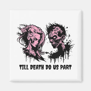 Halloween Wedding Gothic Bride Groom Zombies Till Magnet