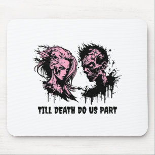 Halloween Wedding Gothic Bride Groom Zombies Till Mouse Mat