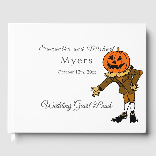 Halloween Wedding Guest Book with PHOTO (Front)