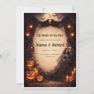 Halloween Wedding inventation. Invitation
