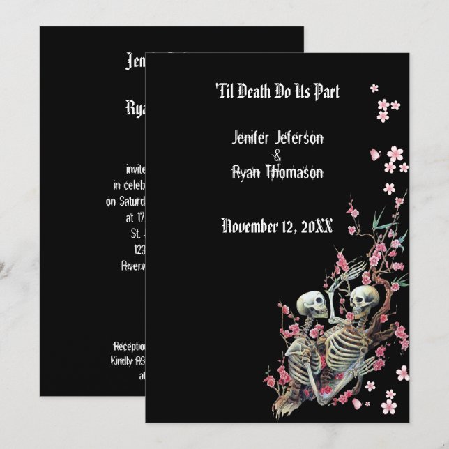 halloween wedding Invitation (Front/Back)