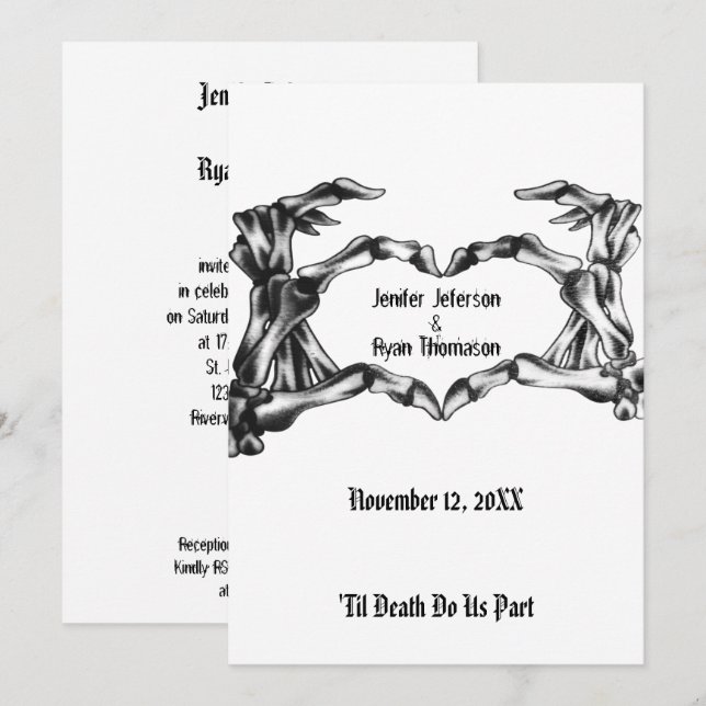 halloween wedding Invitation (Front/Back)