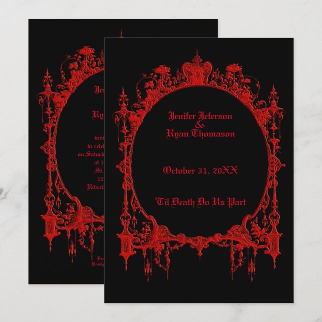 halloween wedding Invitation (Front/Back)