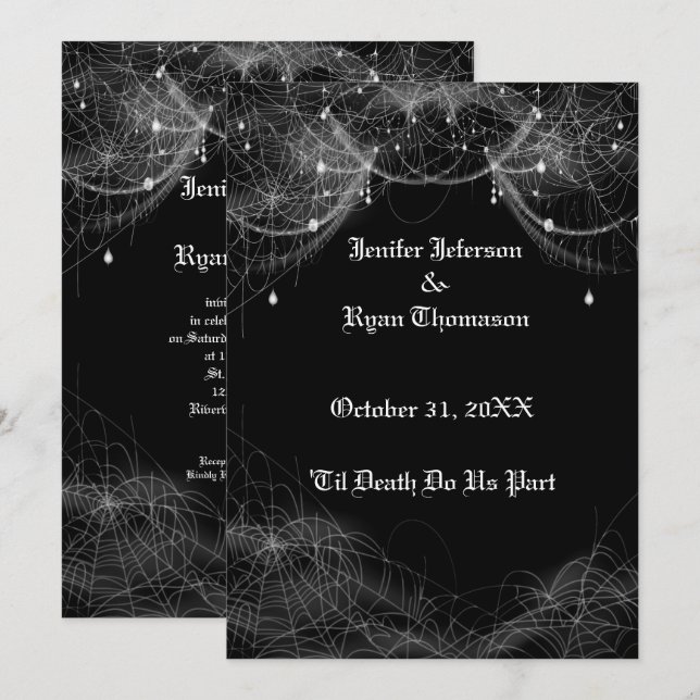 halloween wedding Invitation (Front/Back)