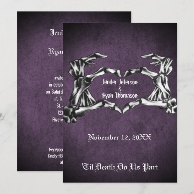 halloween wedding Invitation (Front/Back)