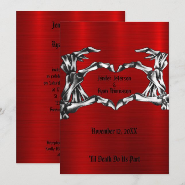 halloween wedding Invitation (Front/Back)