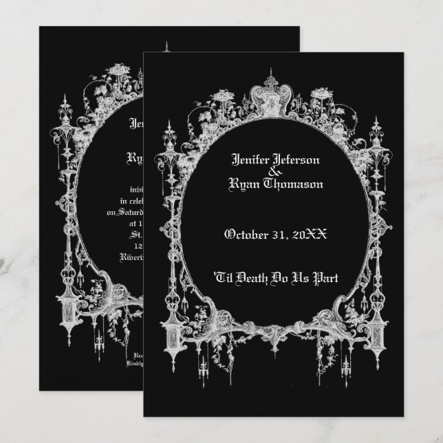 halloween wedding Invitation (Front/Back)