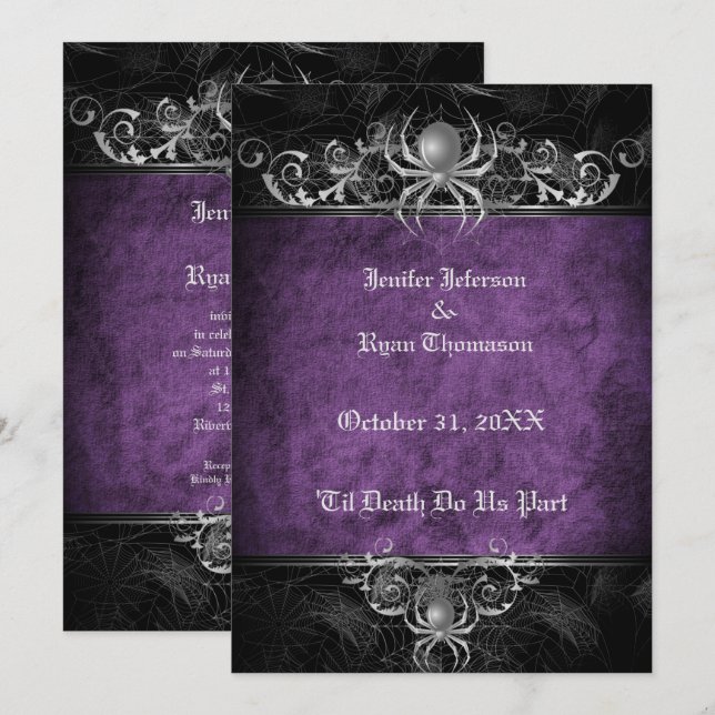 halloween wedding Invitation (Front/Back)