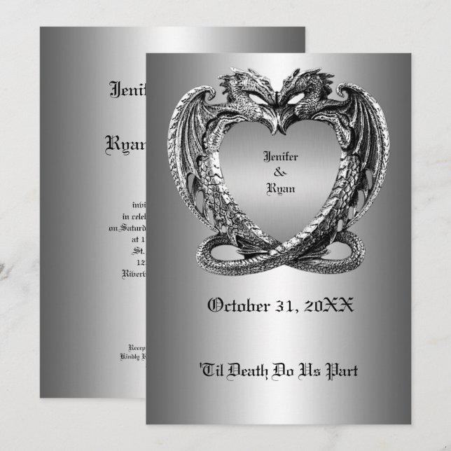 halloween wedding Invitation (Front/Back)