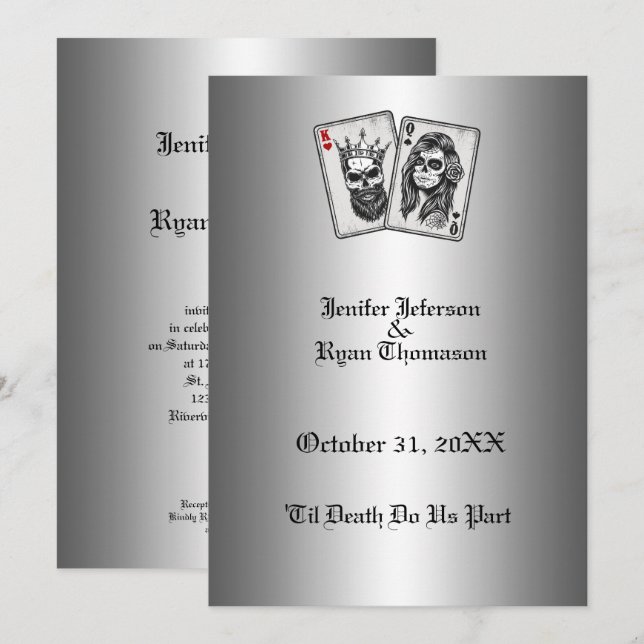 halloween wedding Invitation (Front/Back)