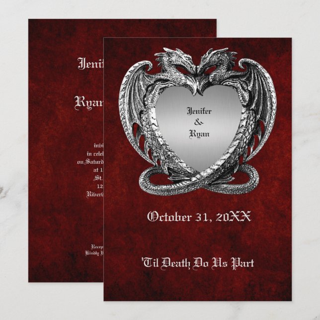 halloween wedding Invitation (Front/Back)