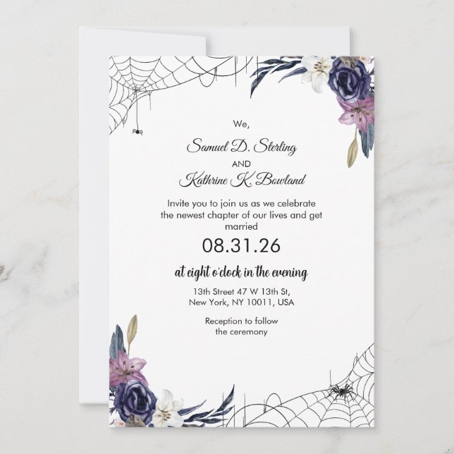 Halloween Wedding  Invitation (Front)