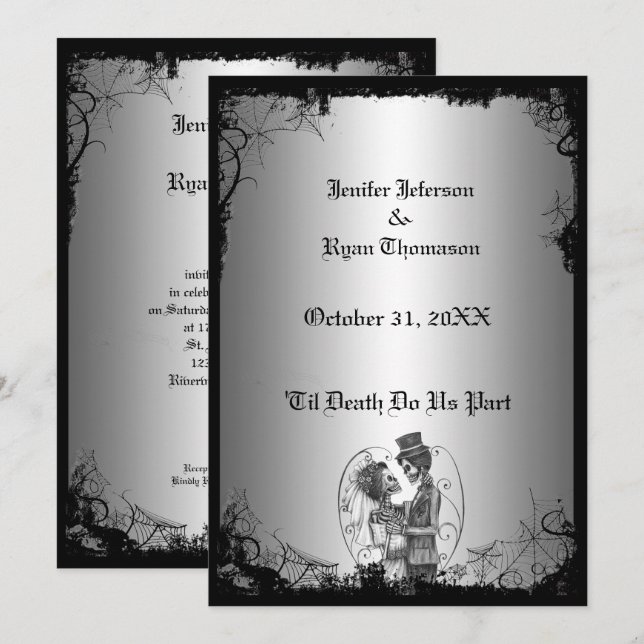 halloween wedding Invitation (Front/Back)