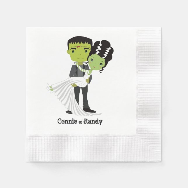 Halloween Wedding Napkin (Front)