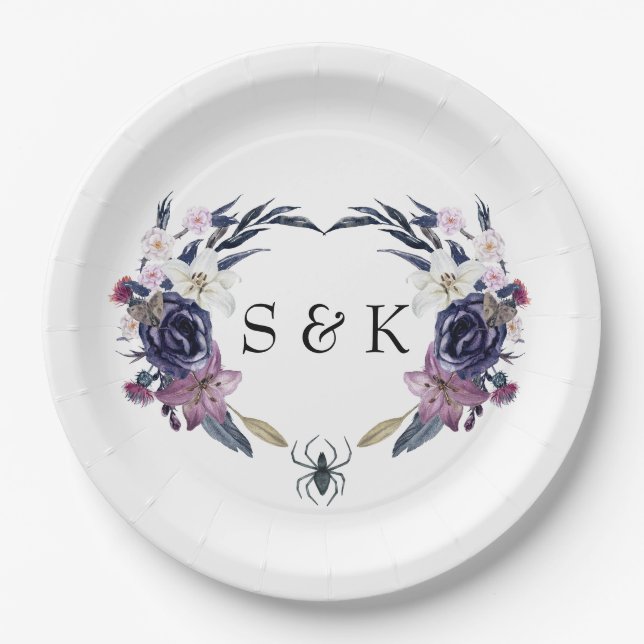 Halloween Wedding Paper Plate (Front)