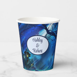 Halloween Wedding Personalise Names Hot Cold Paper Cups