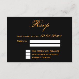 Halloween Wedding RSVP Cards At Night