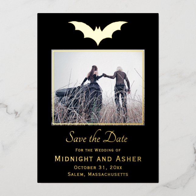 Halloween Wedding Save The Date (Front)