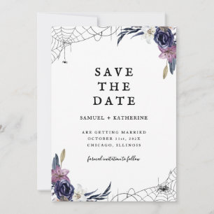 Halloween Wedding Save The Date Card